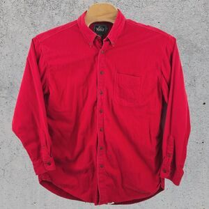 Vintage Woolrich Mens XL Chamois Shirt Long Sleeve Red 100% Cotton 6430 Outdoors